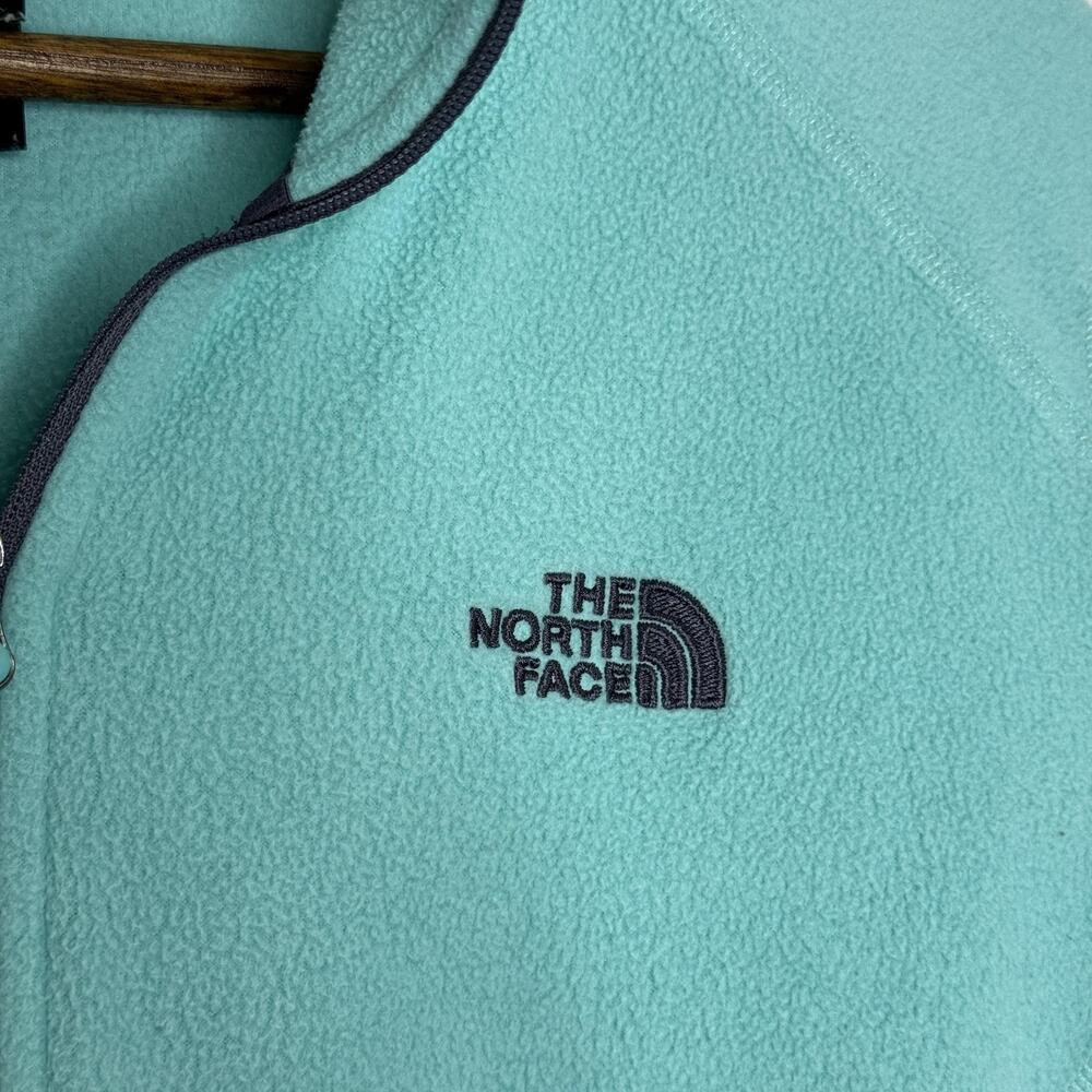 North Face Jacket Womens XL Blue Fleece 1/4 Zip Pullover Thermal Layer Casual